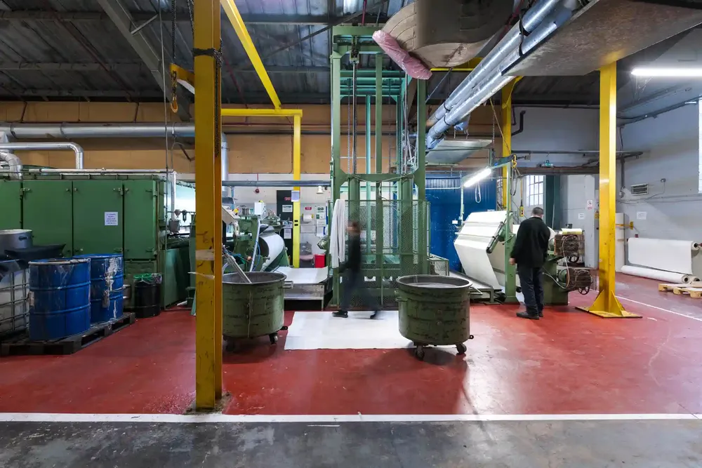 Ambla fabrics on the production line