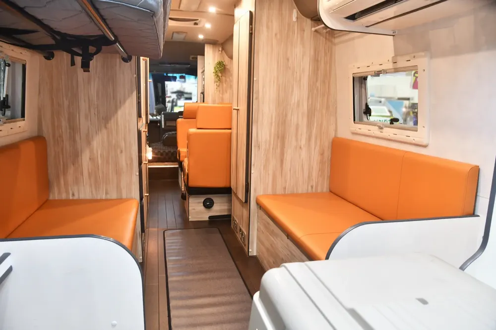 Ambla Contract Fabrics - Richmond Mango - Motorhome Seating