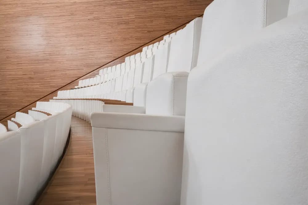 Ambla Contract Fabrics - Richmond Snow White - Auditorium Seating