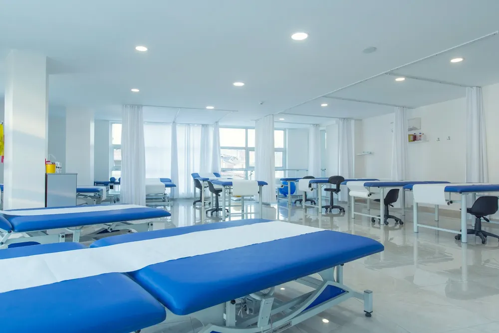 Ambla Contract Fabrics - Richmond Royal Blue - Hospital Beds