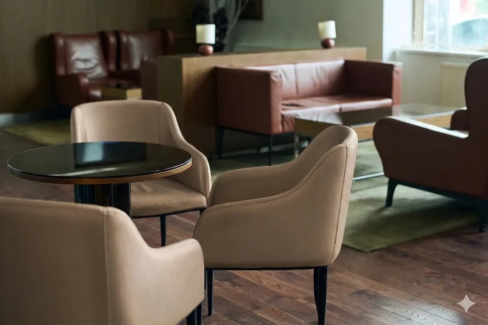 Ambla Contract Fabrics - Ambla Lite Costal Fog - Dining Chairs