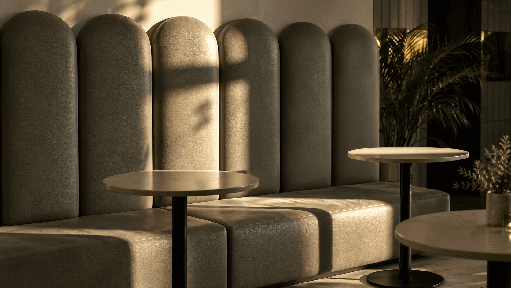 Banquette cafe seating 
