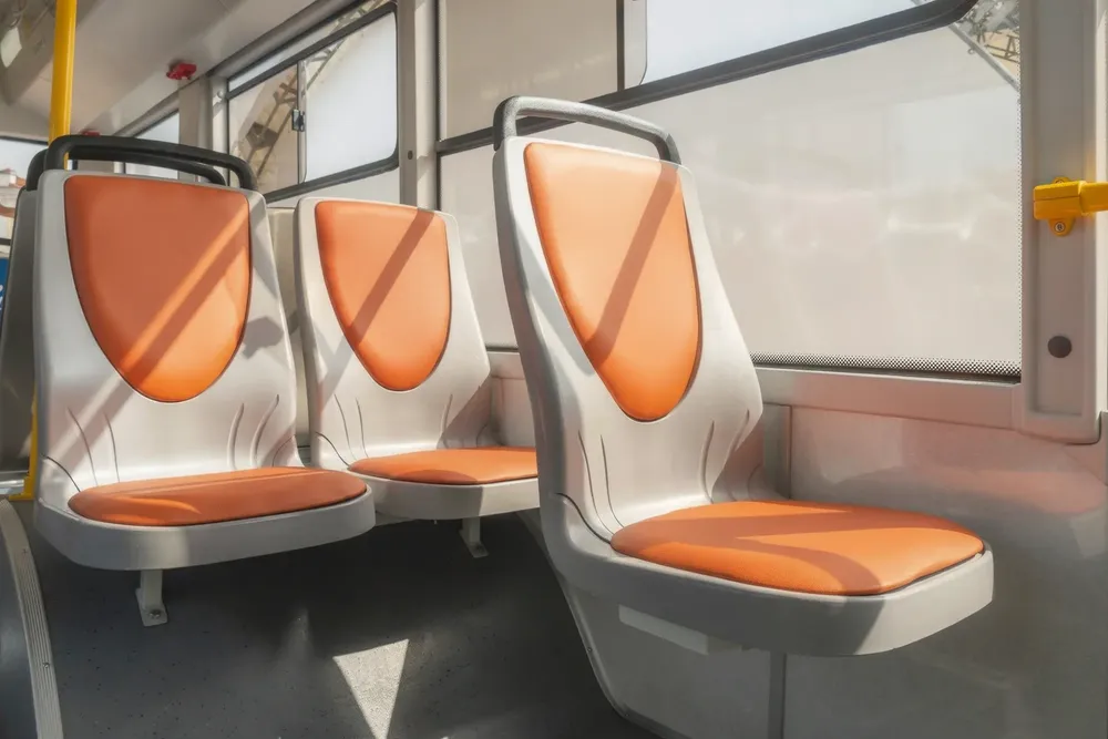 Ambla Contract Fabrics - Richmond Mango - Public Bus Seating