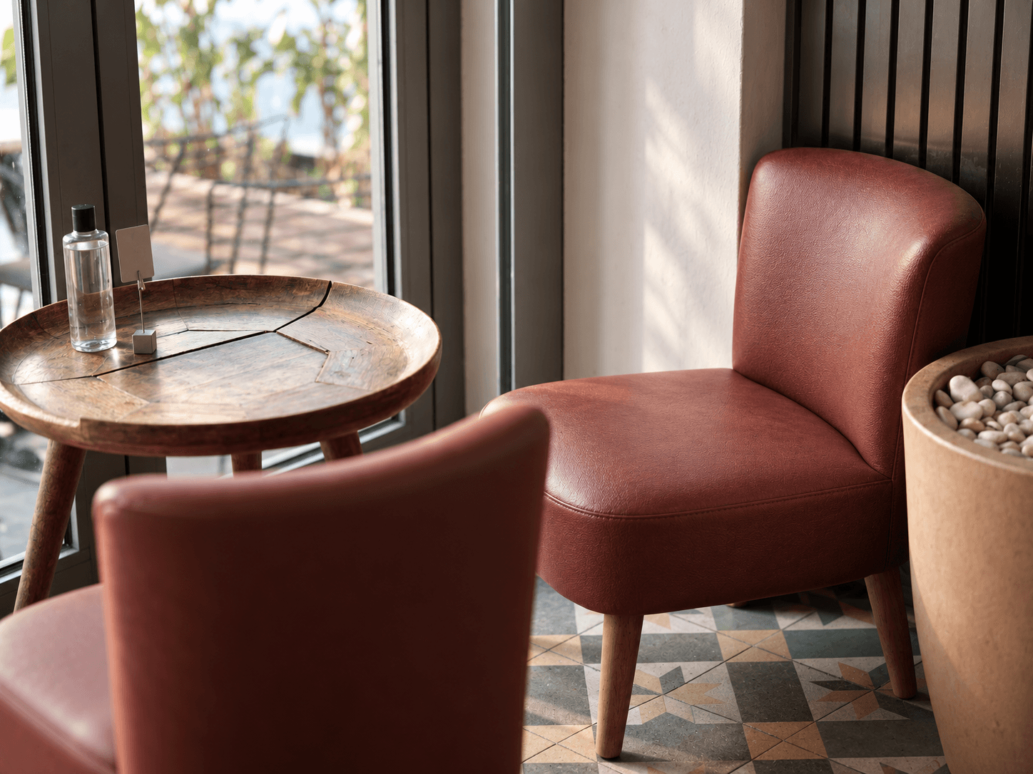 warm cafe seating