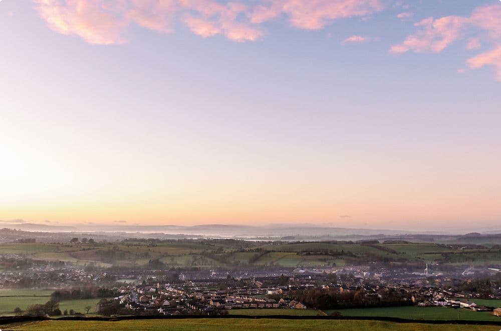 Aerial view of lancashire