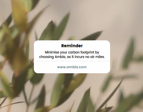 Thinking green? Ambla is the only choice!